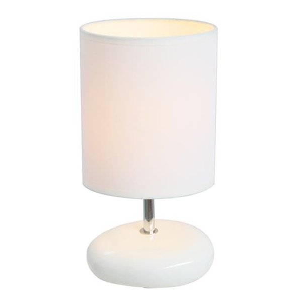 All The Rages All The Rages LT2005-WHT Stonies Small Stone Look Table Lamp - White LT2005-WHT
